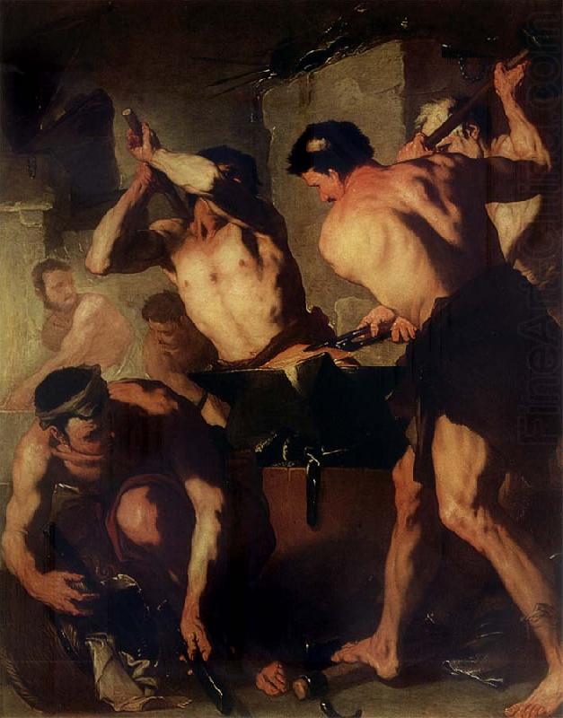 The Forge of Vulcan, Luca  Giordano